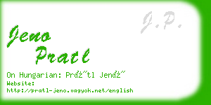 jeno pratl business card